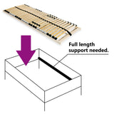 Slatted Bed Base without Mattress with 28 Slats 7 Zones 80x200 cm 246444