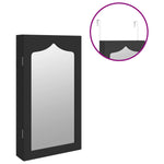 Mirror Jewellery Cabinet Wall Mounted Black 37.5x10x67 cm 353221