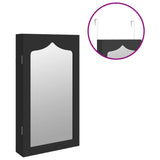 Mirror Jewellery Cabinet Wall Mounted Black 37.5x10x67 cm 353221