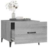 Coffee Table with Metal Legs Grey Sonoma 50x50x40 cm 817539