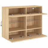 TV Wall Cabinet with LED Lights Sonoma Oak 78,5x30x60,5 cm 837101