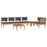 Garden Sofa Set 5 pcs Brown and Grey 3356875