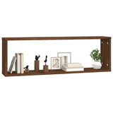 Wall Cube Shelves 4 pcs Brown Oak 80x15x26.5 cm Engineered Wood 815922