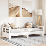 Daybed without Mattress White 90x200 cm Solid Wood Pine 854953