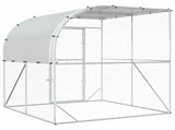 Chicken Coop Silver 200 x 200 x 215 cm Galvanised Steel 42042543