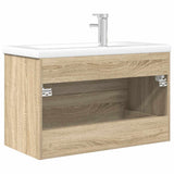 2 Piece Bathroom Furniture Set Sonoma Oak Engineered Wood 3324964