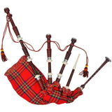 ZNTS Scottish Great Highland Bagpipe Red Royal Steward Tartan 70043