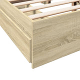 Bed Frame with Drawers without Mattress Sonoma Oak 120x200 cm 3280666