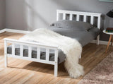 Single Bed White 3ft Solid Pine Wooden Bed Frame for Adults, Kids 190 x 90 cm WF038853KAA
