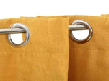 Linen-Look Blackout Curtains with Grommets 2pcs Yellow 140x245cm 321194