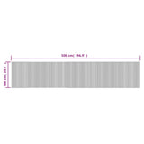 Rug Rectangular Brown 100x500 cm Bamboo 376824