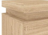 Bedside Cabinets with LED Lights 2 pcs Sonoma Oak 35x39x55 cm 836754