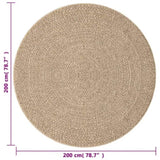 Rug ZIZUR 200 cm Jute Look Indoor and Outdoor 4006166