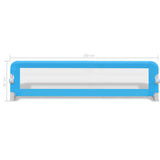 Toddler Safety Bed Rail 2 pcs Blue 150x42 cm 276088