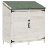 Garden Shed White 106.5 x 56 x 113.5 cm Solid Fir Wood 42033441