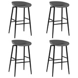 5 Piece Bar Set Black and Grey 3057467