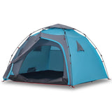 ZNTS Camping Tent Dome 4-Person Blue Quick Release 4004243