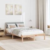 Bed frame Brown and light grey 120 x 200 cm Solid pine wood 878679