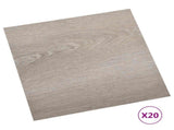 Self-adhesive Flooring Planks Taupe 30.5 x 30.5 cm 20 pcs PVC 42046387
