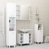 802606 Bathroom Mirror Cabinet White 80x20,5x64 cm Engineered Wood