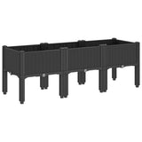 Garden Planter with Legs Black 120x40x42 cm PP 367898