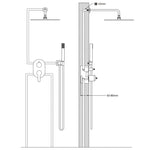 ZNTS Shower System Stainless Steel 201 Black 147721