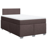 Box Spring Bed with Mattress Dark Brown 120x200 cm Fabric 3285851