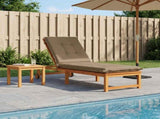 Sunlounger Cushion GEMERT 100% Polyester Taupe 190 x 50 x 9 cm 947366