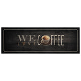 Kitchen Rug Washable Coffee Text 60x180 cm Velvet 4005591