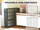 Eight-Panel Dog Playpen with Door, for Large Dogs, Indoors, Outdoors, 80cm Tall, Black T3398P349750
