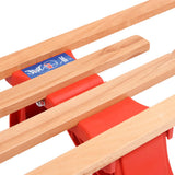 Folding Snow Sledge with Backrest 119 cm Wood 92493