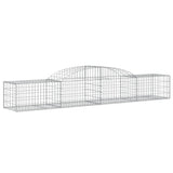 Arched Gabion Baskets 8 pcs 300x50x40/60 cm Galvanised Iron 3146653