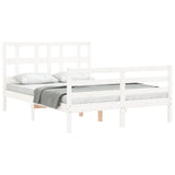 Bed Frame without Mattress White 120x200 cm Solid Wood 3194827