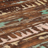 Dining Table 110x78 cm Solid Wood Reclaimed and Steel 338455