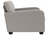 Armchair Light Grey Faux Lamb Fleece 42043406