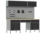 Work Cabinet Set with Drawer with Storage Manual 8 pcs Black 3321462