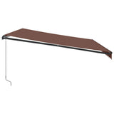 Manual Retractable Awning with LEDs Brown 500x350 cm 3215412