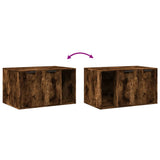 Cat Litter Box Enclosure Smoked Oak 80x50x45 cm Engineered Wood 857737