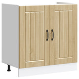 Kitchen Cabinet with Door Lucca 2 pcs Brown 80 x 46 x 81.5 cm 3315014