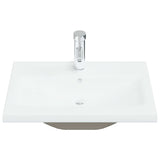 Built-in Basin with Faucet 61x39x18 cm Ceramic White 148624