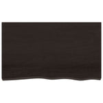 Table Top Dark Brown 100x60x cm Treated Solid Wood Oak 3156433