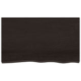 Table Top Dark Brown 100x60x cm Treated Solid Wood Oak 3156433