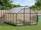 Garden Greenhouse with Door Anthracite 183.5 x 303.5 x 207 cm 3433043