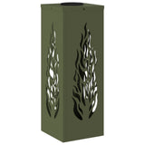 Solar LED Pathway Light 2 pcs Olive Green Cold Rolled Steel 879796