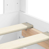 Bed Frame with Storage and Headboard White 140 x 190 cm 3414383
