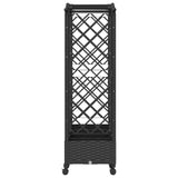 Raised Bed with Trellis and Roof Black 207 x 40 x 129 cm PP 3423149