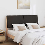 Upholstered Headboard Black 160 cm Solid Pine Wood 879276