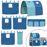 Bunk Bed without Mattress Blue 80x200 cm Solid Wood Pine 3283989
