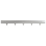 Lawn Edging 10 pcs 100 x 12 cm Steel Silver 8008534