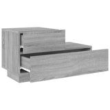 Bedside Cabinet with LED Lights Grey Sonoma 70x36x40.5 cm 836782